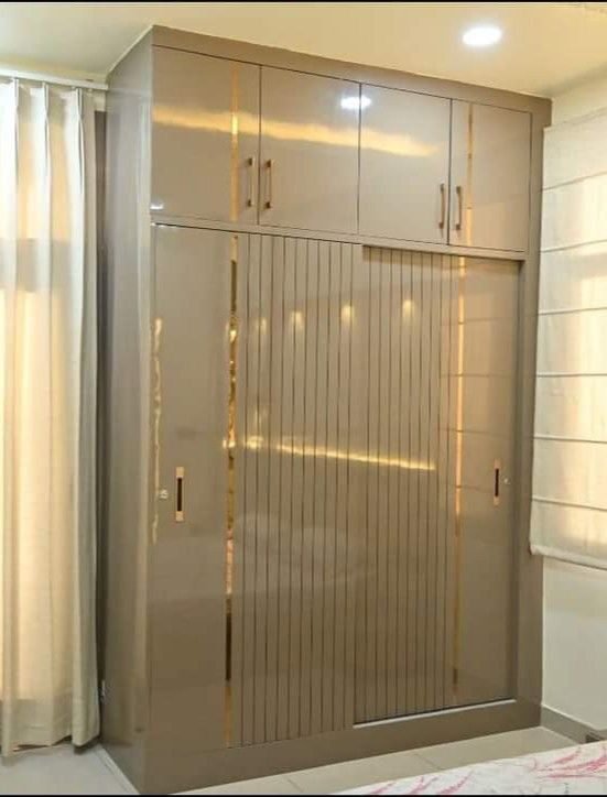 Bedroom wardrobe with brass trim, Patna
